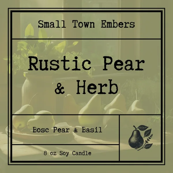 Rustic Pear & Herb Single Wick Candle - Image 2