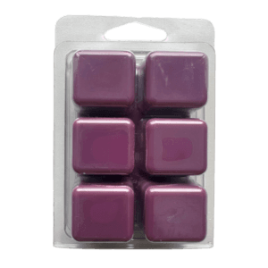 a picture of the back of a black raspberry vanilla scented wax melt