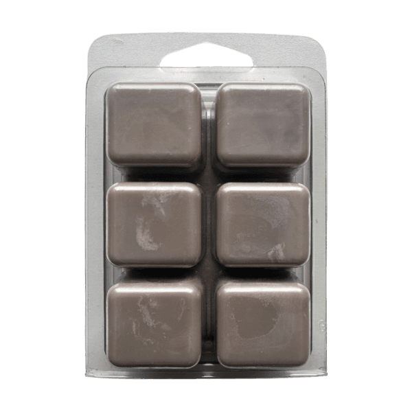 a picture of the back of a roasted espresso scented wax melt