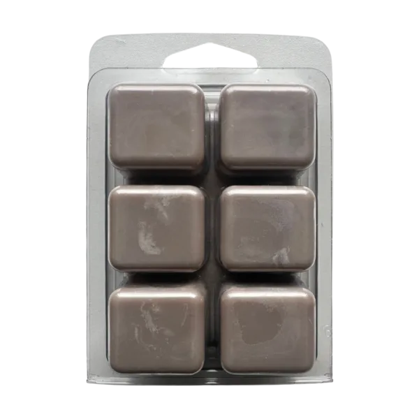 a picture of the back of a roasted espresso scented wax melt