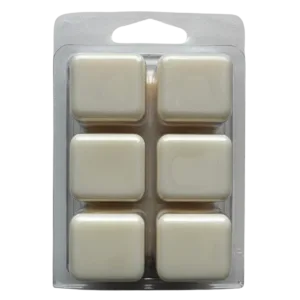 a picture of the back of a vanilla driftwood scented wax melt