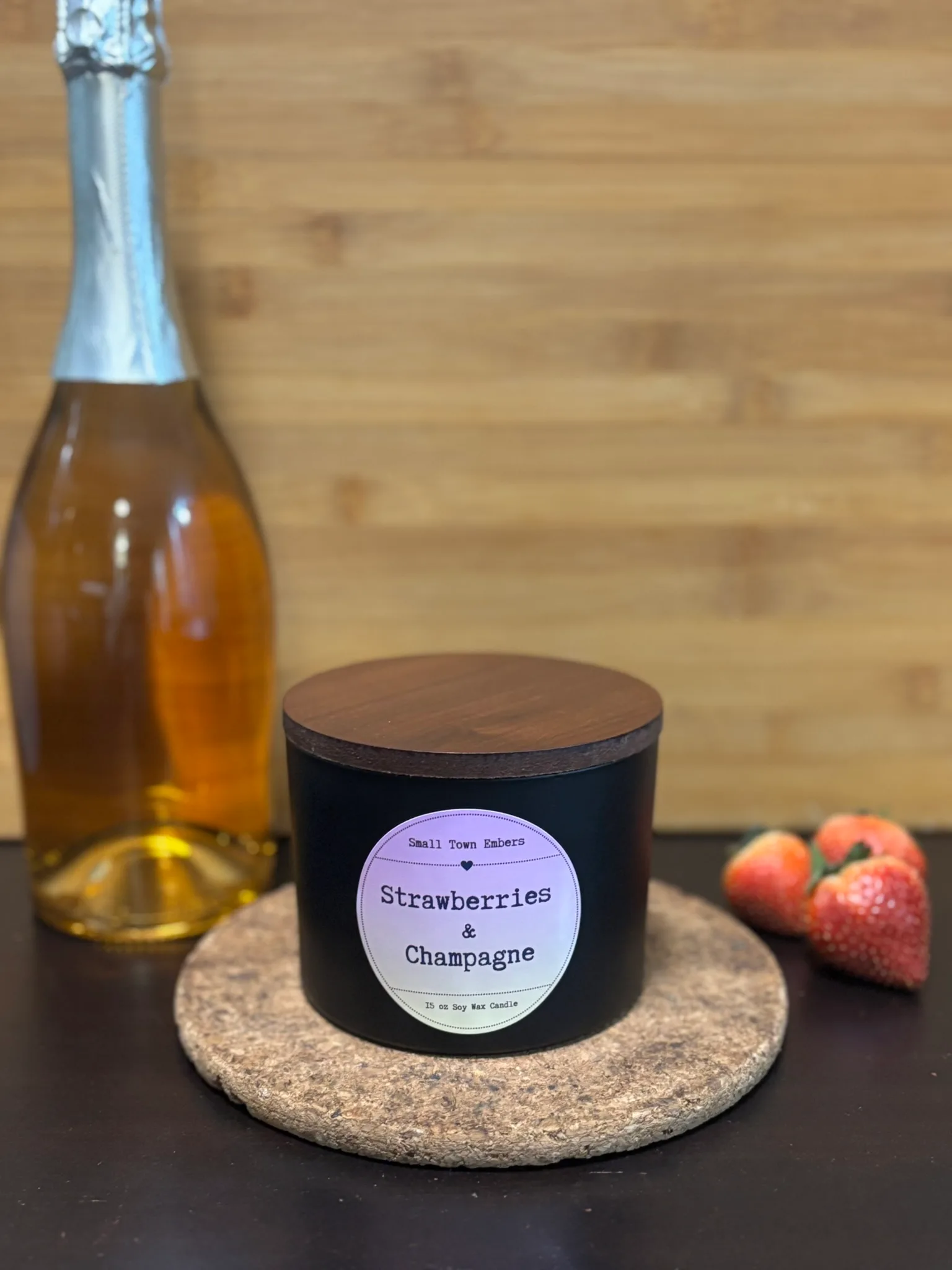Strawberries & Champagne 3 Wick Candle