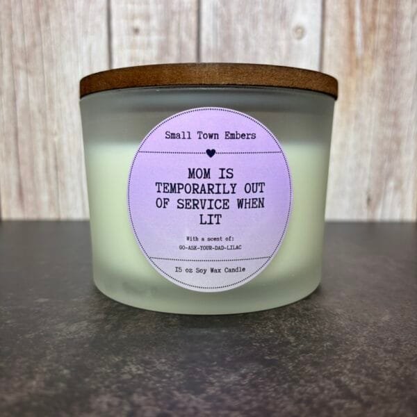 Mom Time-Out Soy Candle – Lilac Bloom